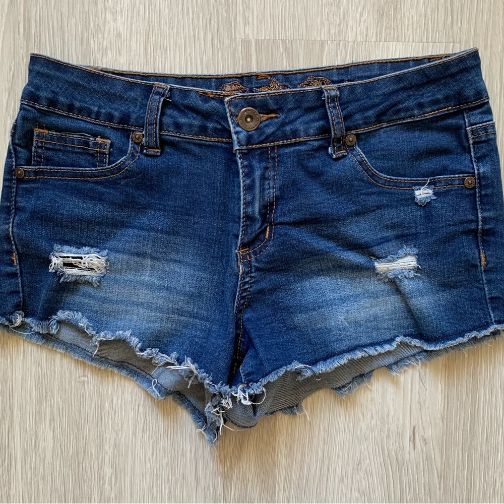 Wax Jean denim distressed shorts